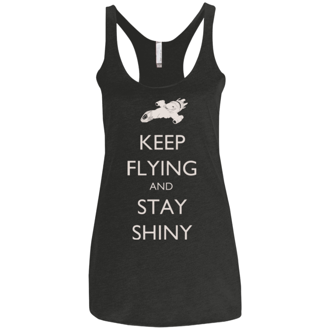 T-Shirts Vintage Black / X-Small Stay Shiny Women's Triblend Racerback Tank