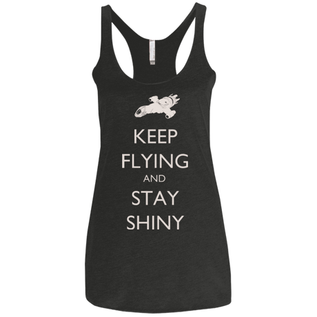 T-Shirts Vintage Black / X-Small Stay Shiny Women's Triblend Racerback Tank