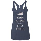 T-Shirts Vintage Navy / X-Small Stay Shiny Women's Triblend Racerback Tank