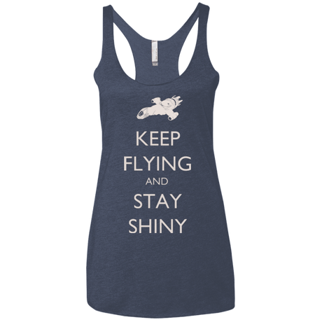 T-Shirts Vintage Navy / X-Small Stay Shiny Women's Triblend Racerback Tank