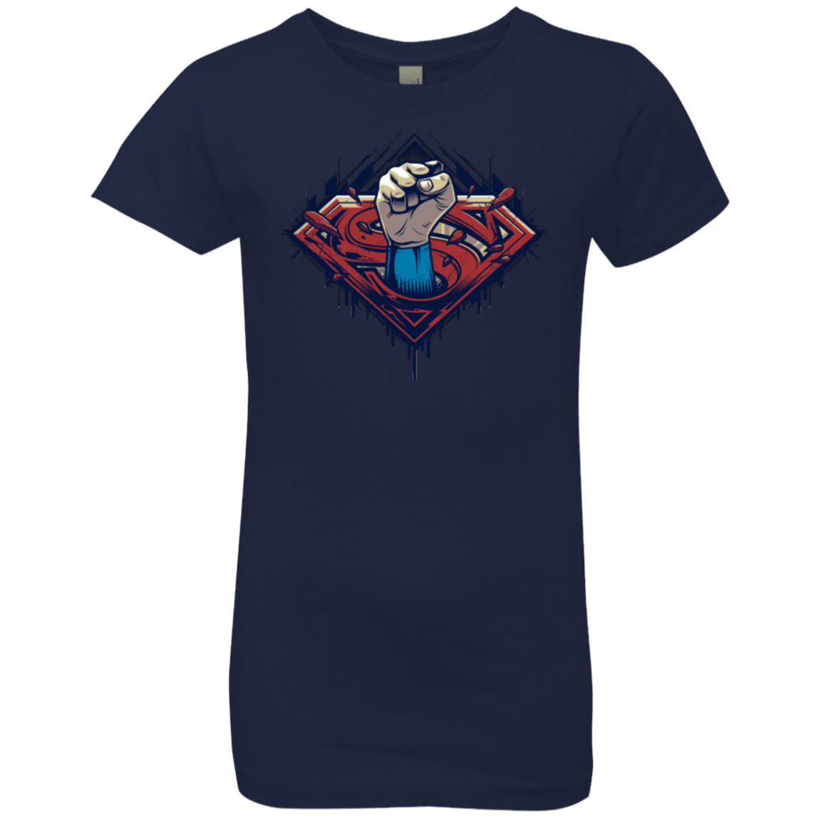 T-Shirts Midnight Navy / YXS Steel Hero Girls Premium T-Shirt