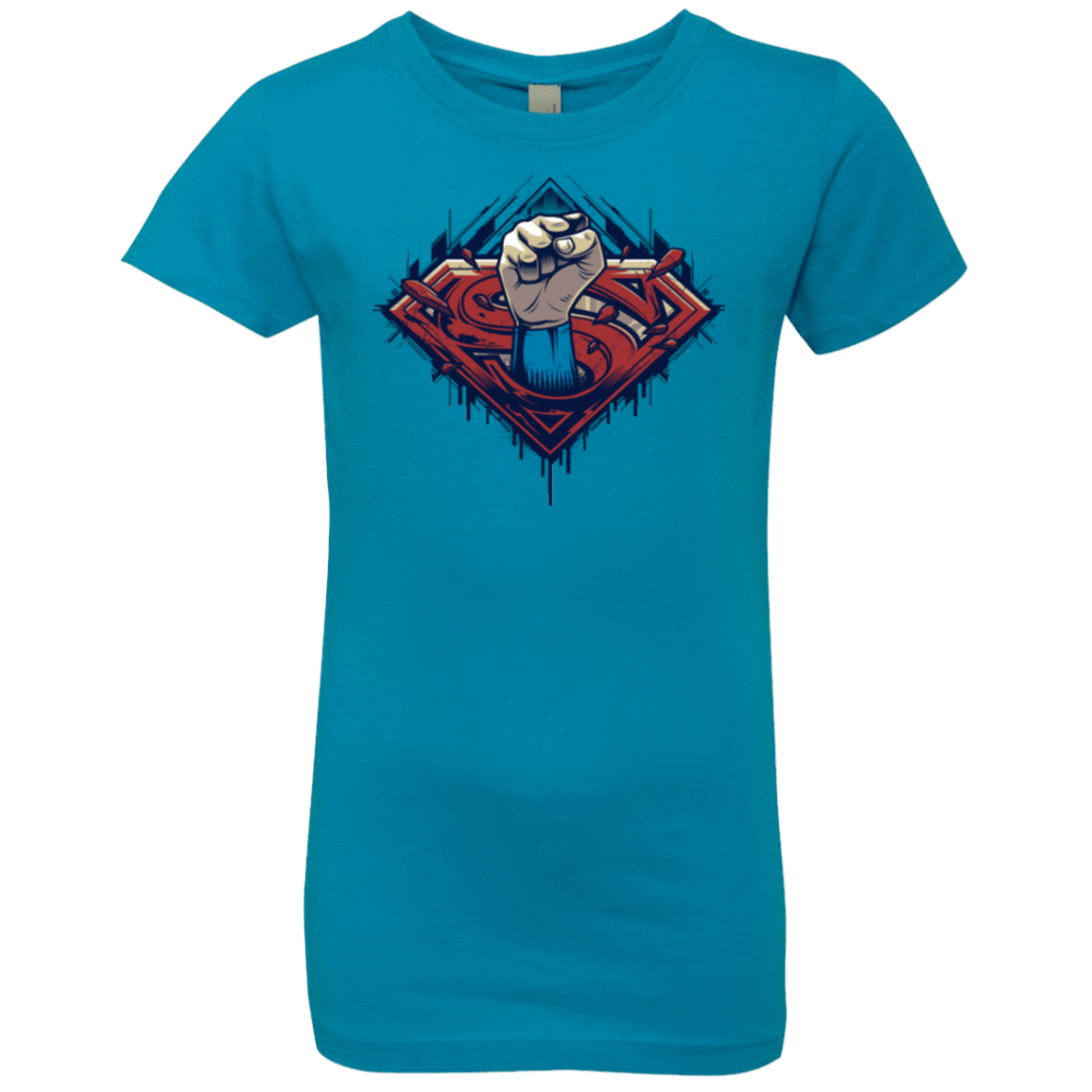 T-Shirts Turquoise / YXS Steel Hero Girls Premium T-Shirt
