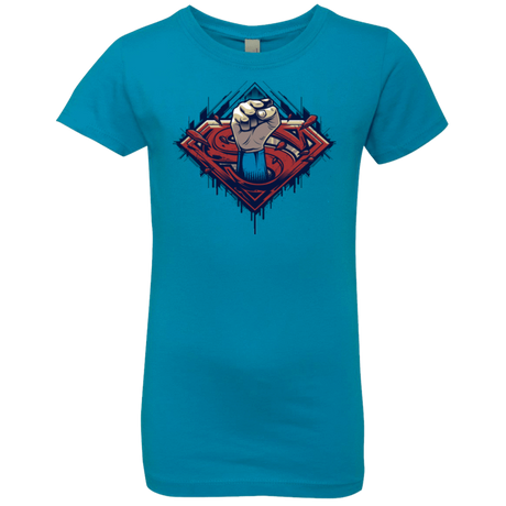 T-Shirts Turquoise / YXS Steel Hero Girls Premium T-Shirt