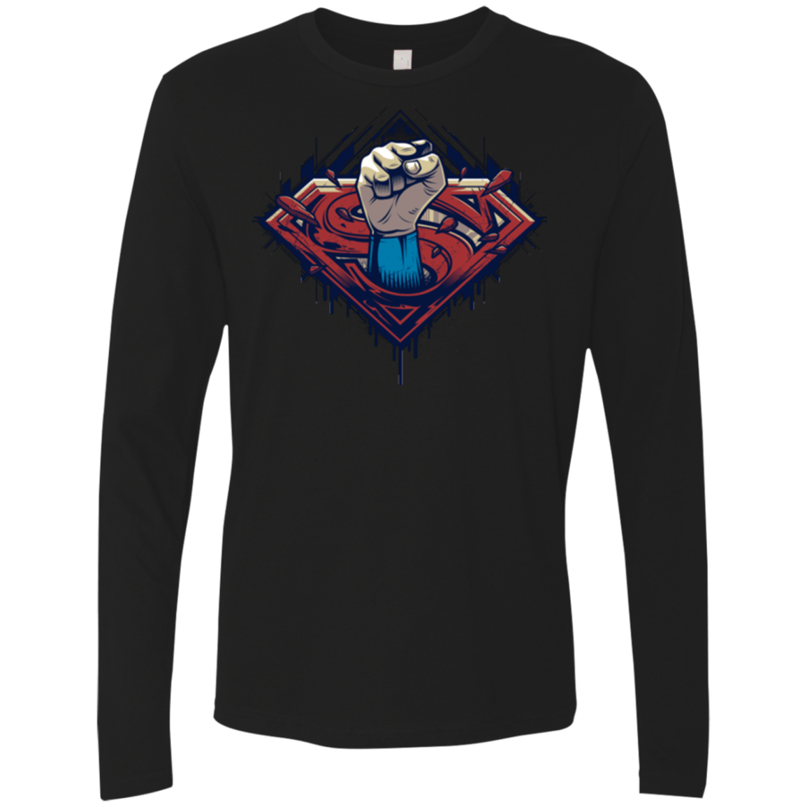 T-Shirts Black / Small Steel Hero Men's Premium Long Sleeve