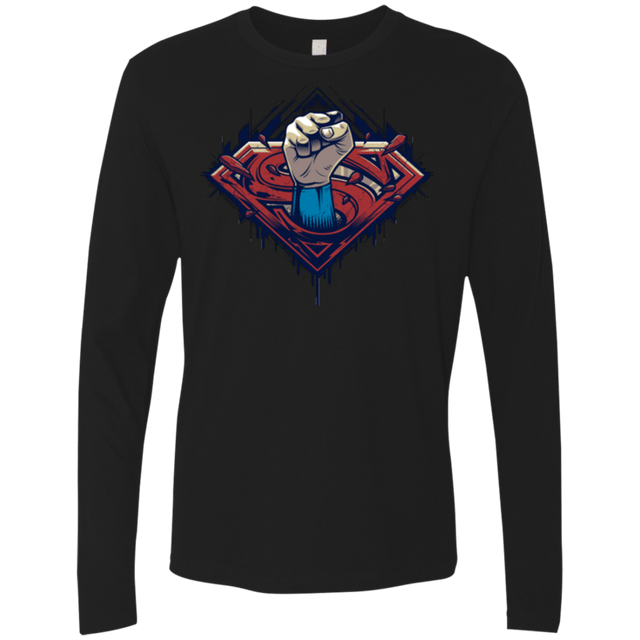 T-Shirts Black / Small Steel Hero Men's Premium Long Sleeve