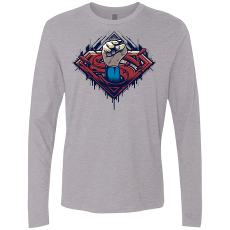T-Shirts Heather Grey / Small Steel Hero Men's Premium Long Sleeve