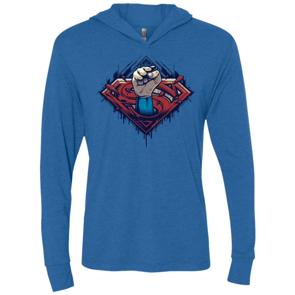 T-Shirts Vintage Royal / X-Small Steel Hero Triblend Long Sleeve Hoodie Tee