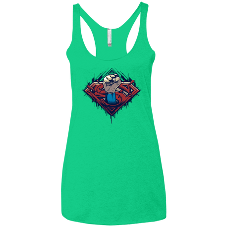 T-Shirts Envy / X-Small Steel Hero Women's Triblend Racerback Tank