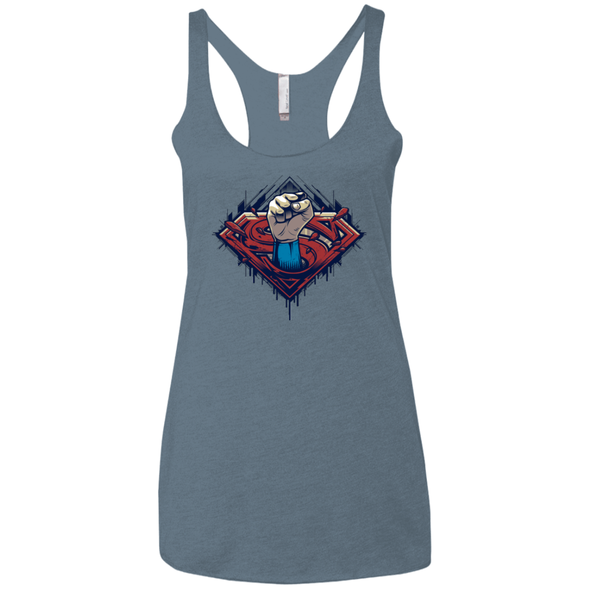 T-Shirts Indigo / X-Small Steel Hero Women's Triblend Racerback Tank