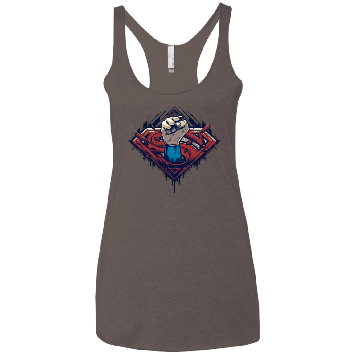 T-Shirts Macchiato / X-Small Steel Hero Women's Triblend Racerback Tank