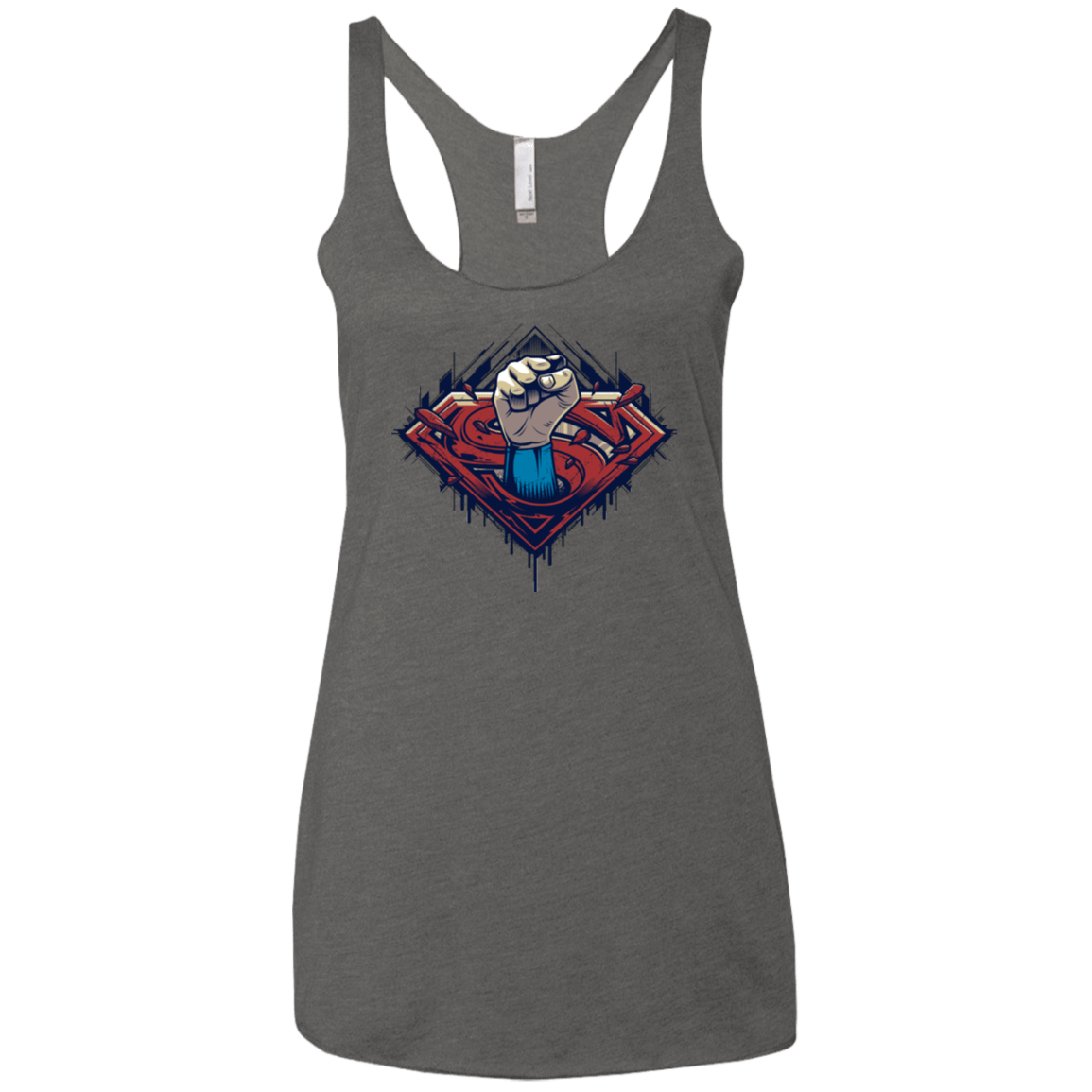 T-Shirts Premium Heather / X-Small Steel Hero Women's Triblend Racerback Tank