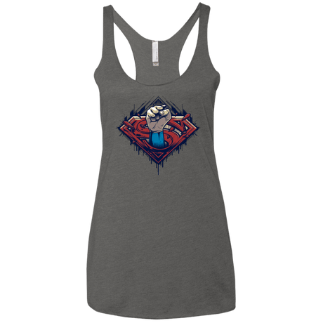 T-Shirts Premium Heather / X-Small Steel Hero Women's Triblend Racerback Tank