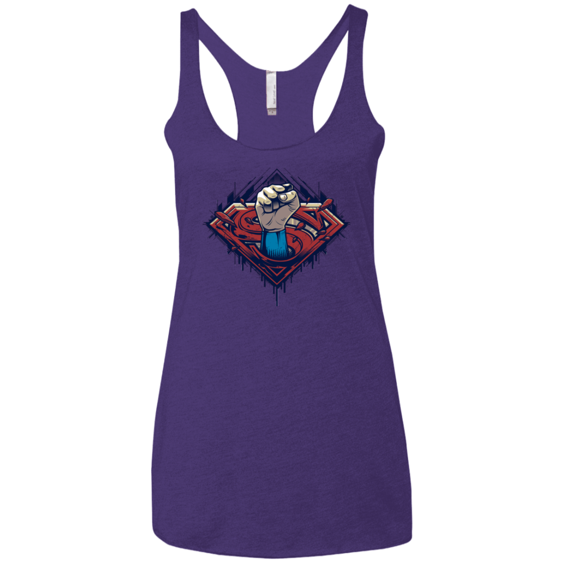 T-Shirts Purple / X-Small Steel Hero Women's Triblend Racerback Tank