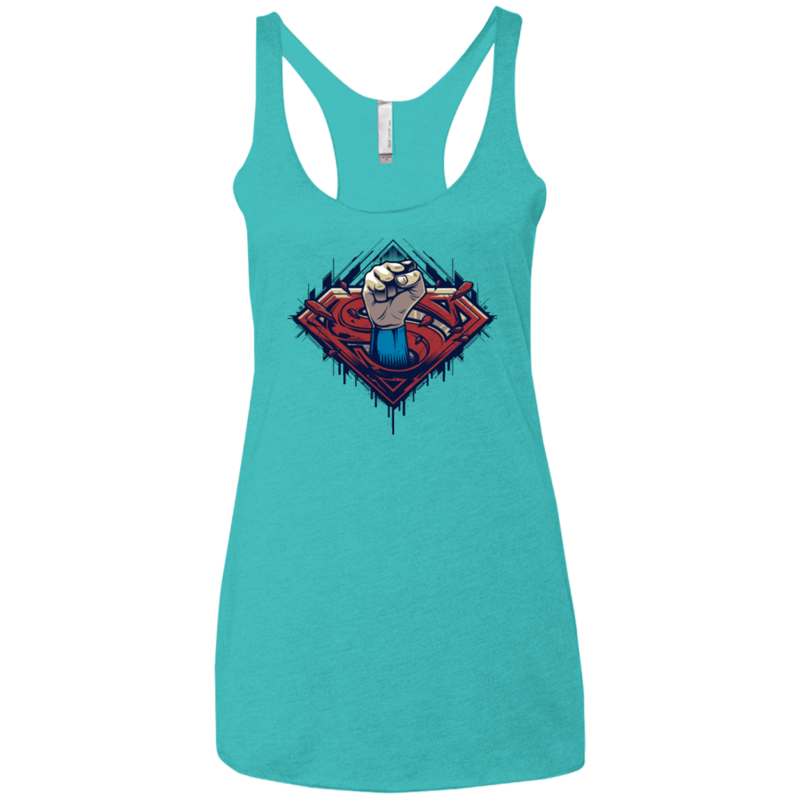 T-Shirts Tahiti Blue / X-Small Steel Hero Women's Triblend Racerback Tank