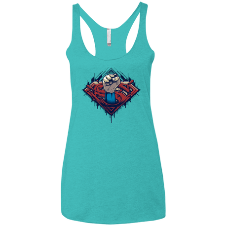 T-Shirts Tahiti Blue / X-Small Steel Hero Women's Triblend Racerback Tank
