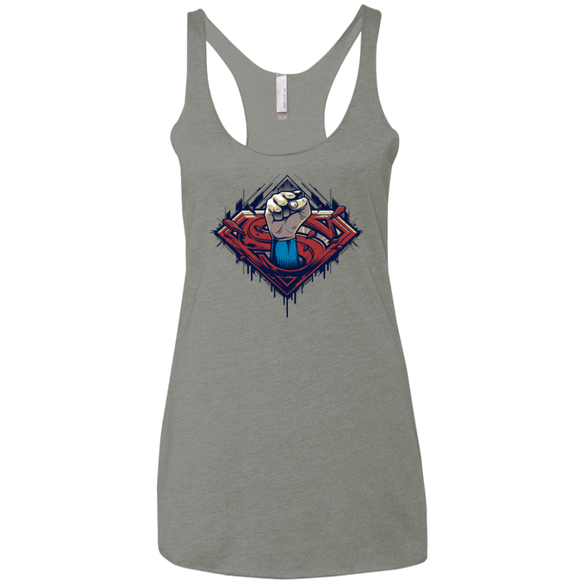 T-Shirts Venetian Grey / X-Small Steel Hero Women's Triblend Racerback Tank