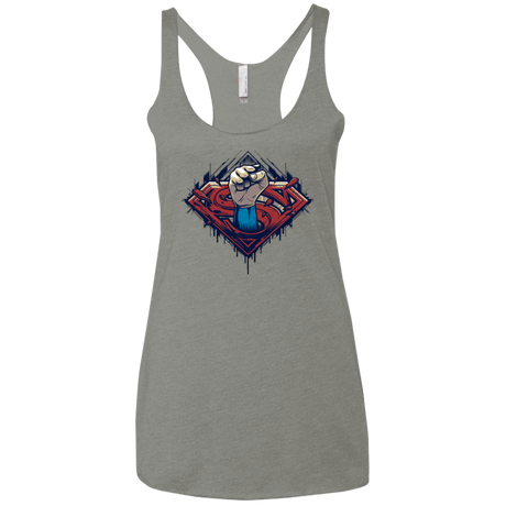 T-Shirts Venetian Grey / X-Small Steel Hero Women's Triblend Racerback Tank