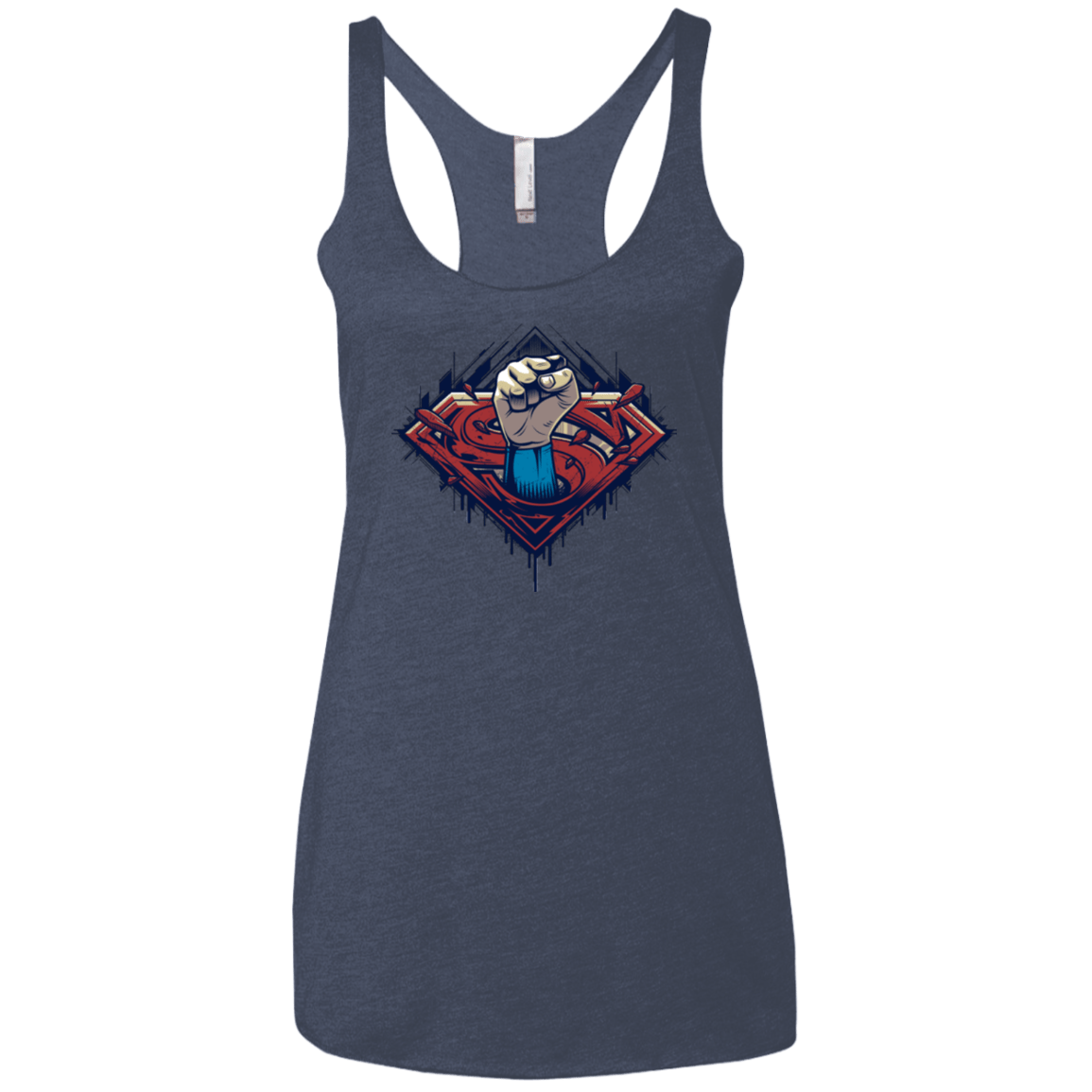 T-Shirts Vintage Navy / X-Small Steel Hero Women's Triblend Racerback Tank