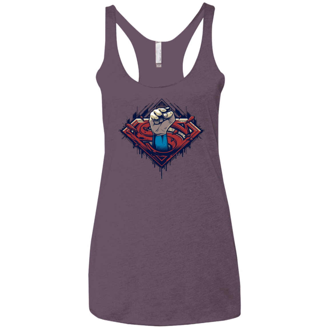 T-Shirts Vintage Purple / X-Small Steel Hero Women's Triblend Racerback Tank