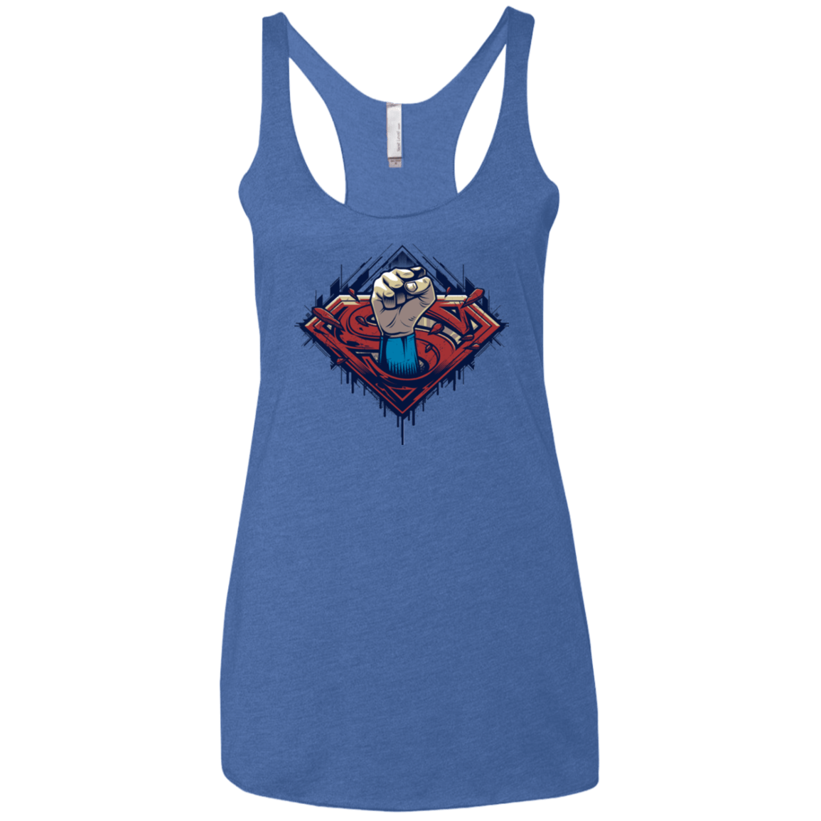 T-Shirts Vintage Royal / X-Small Steel Hero Women's Triblend Racerback Tank