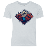 T-Shirts Heather White / YXS Steel Hero Youth Triblend T-Shirt
