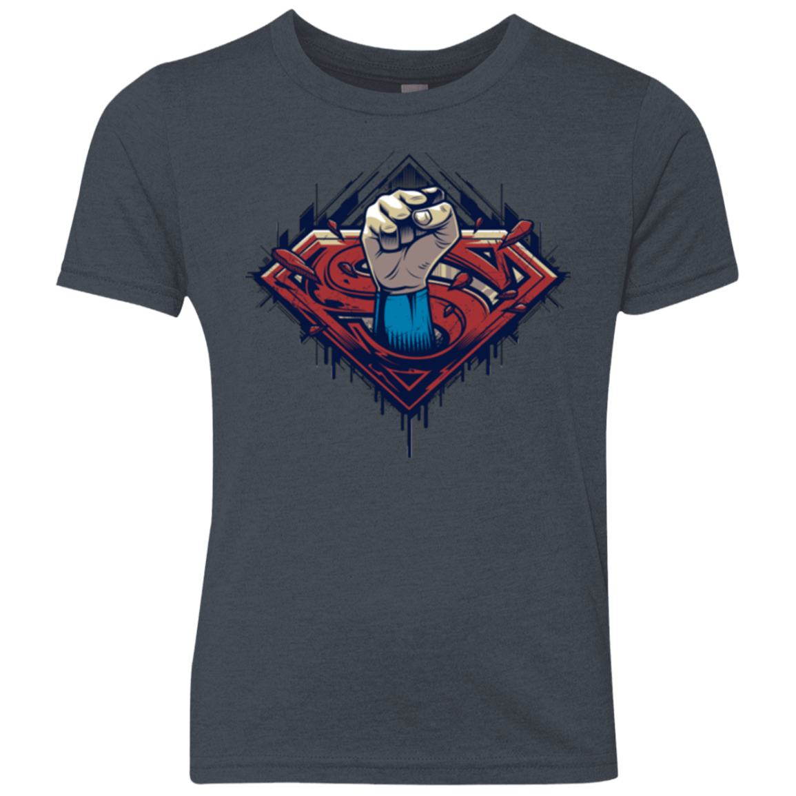 T-Shirts Vintage Navy / YXS Steel Hero Youth Triblend T-Shirt