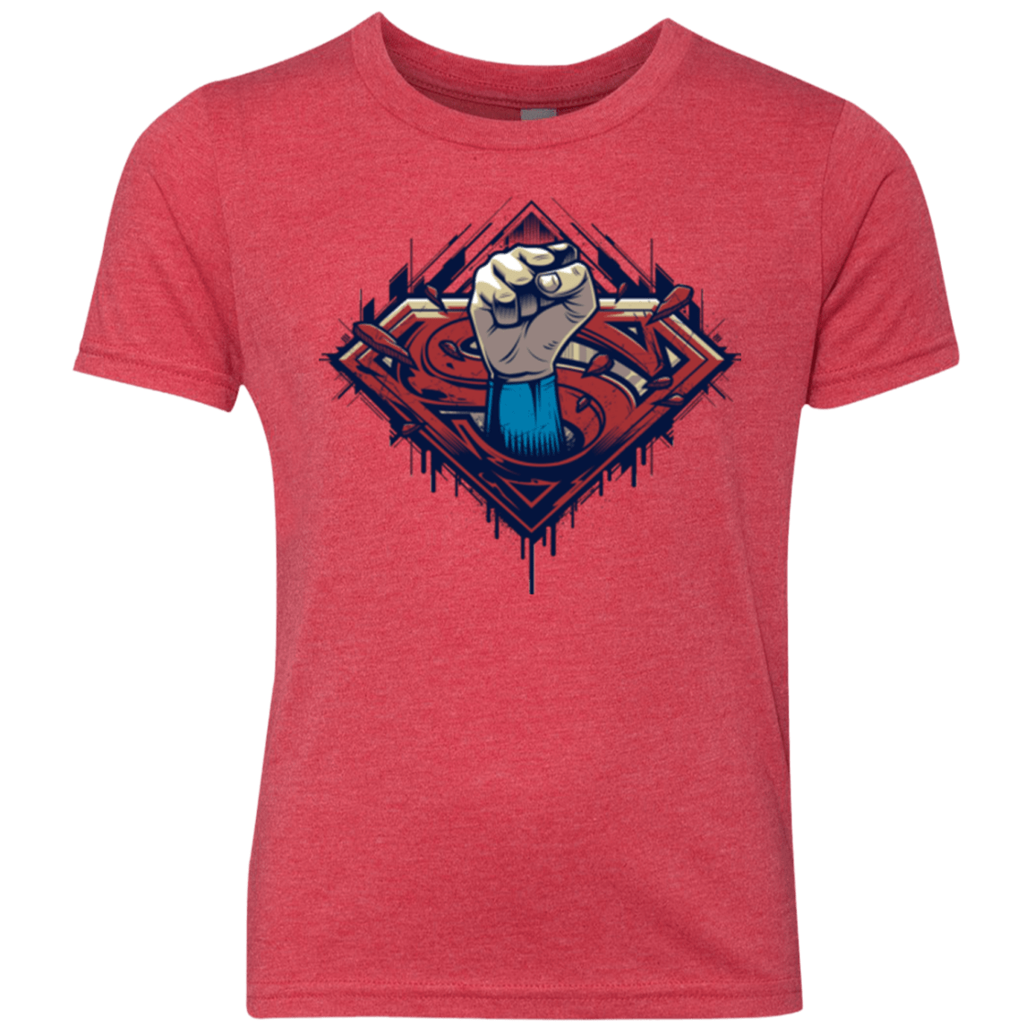 T-Shirts Vintage Red / YXS Steel Hero Youth Triblend T-Shirt