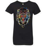 T-Shirts Black / YXS Stencil Lion Girls Premium T-Shirt