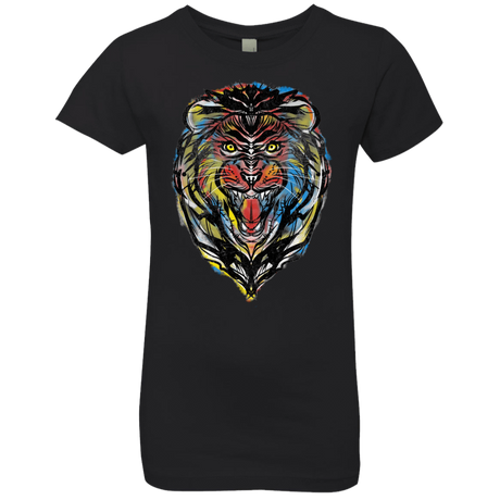 T-Shirts Black / YXS Stencil Lion Girls Premium T-Shirt