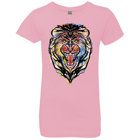 T-Shirts Light Pink / YXS Stencil Lion Girls Premium T-Shirt