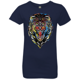 T-Shirts Midnight Navy / YXS Stencil Lion Girls Premium T-Shirt