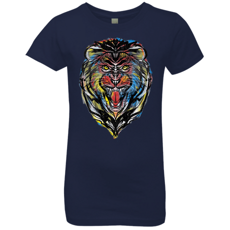 T-Shirts Midnight Navy / YXS Stencil Lion Girls Premium T-Shirt