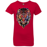 T-Shirts Red / YXS Stencil Lion Girls Premium T-Shirt