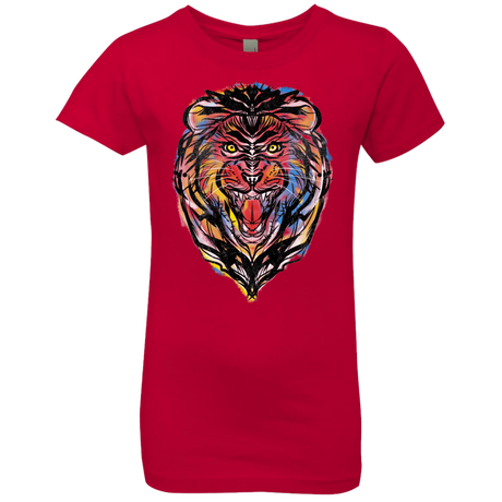 T-Shirts Red / YXS Stencil Lion Girls Premium T-Shirt