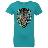 T-Shirts Tahiti Blue / YXS Stencil Lion Girls Premium T-Shirt