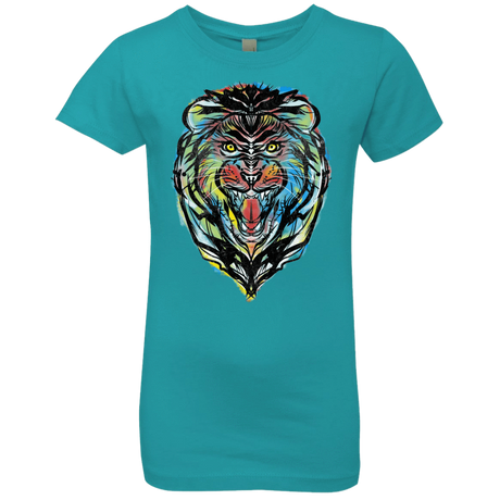 T-Shirts Tahiti Blue / YXS Stencil Lion Girls Premium T-Shirt