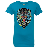T-Shirts Turquoise / YXS Stencil Lion Girls Premium T-Shirt