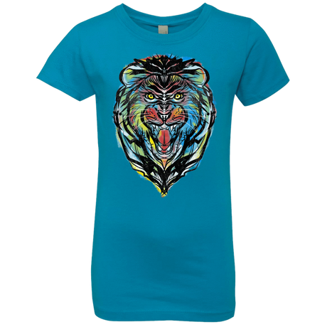 T-Shirts Turquoise / YXS Stencil Lion Girls Premium T-Shirt