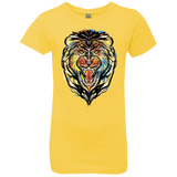 T-Shirts Vibrant Yellow / YXS Stencil Lion Girls Premium T-Shirt