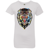 T-Shirts White / YXS Stencil Lion Girls Premium T-Shirt