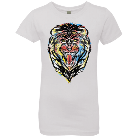 T-Shirts White / YXS Stencil Lion Girls Premium T-Shirt