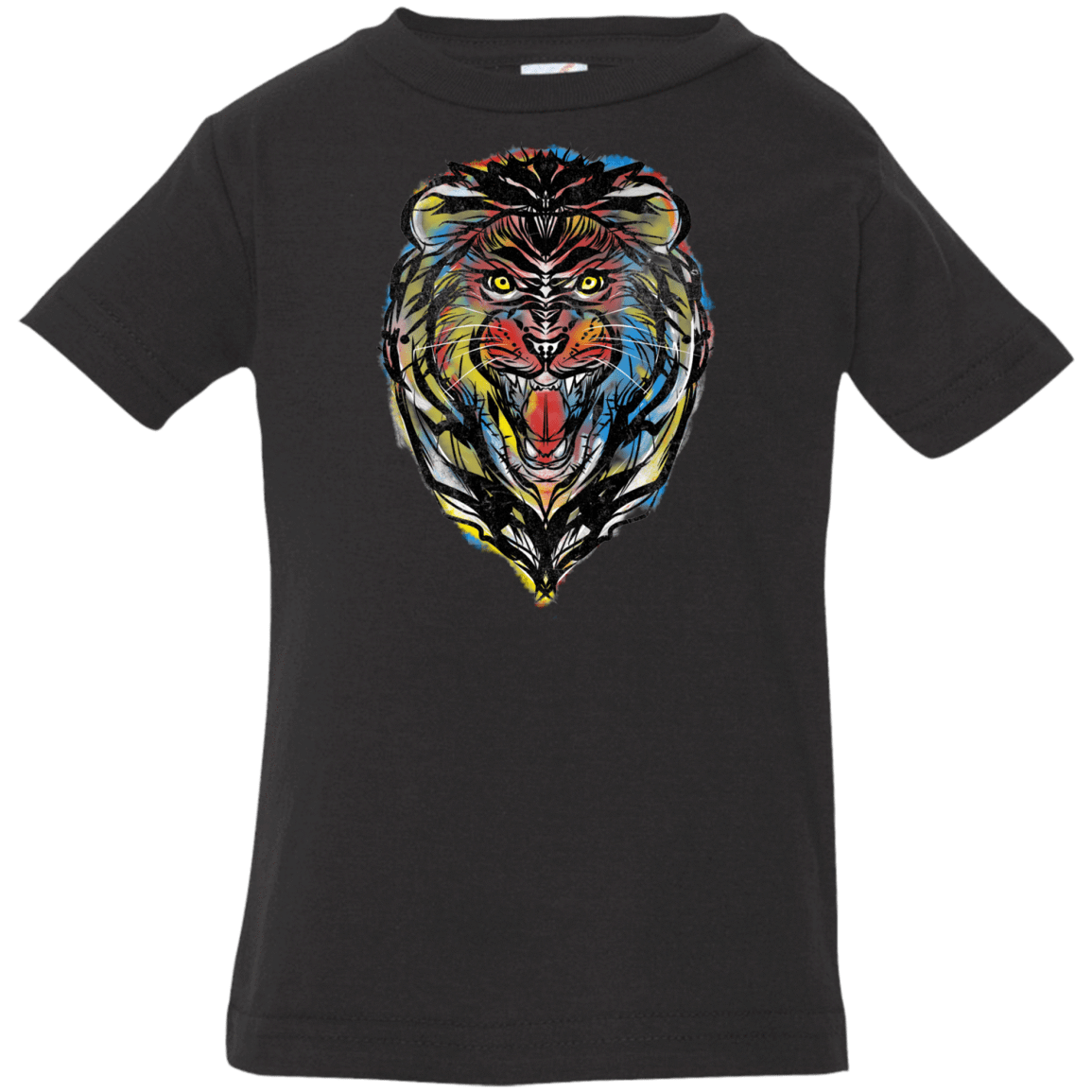 T-Shirts Black / 6 Months Stencil Lion Infant Premium T-Shirt