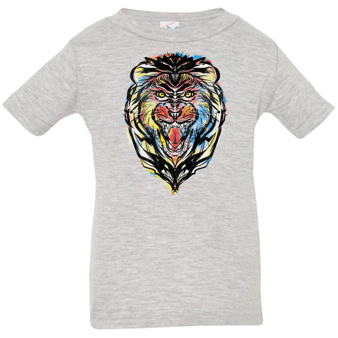 T-Shirts Heather Grey / 6 Months Stencil Lion Infant Premium T-Shirt