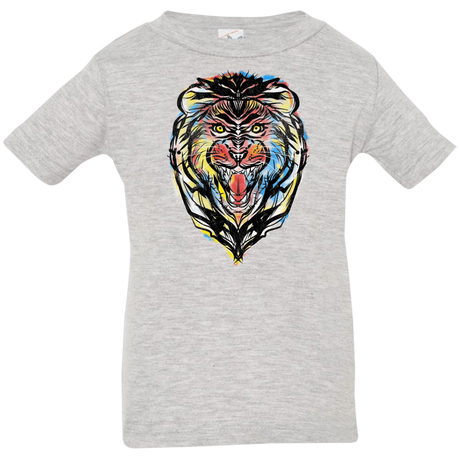 T-Shirts Heather Grey / 6 Months Stencil Lion Infant Premium T-Shirt