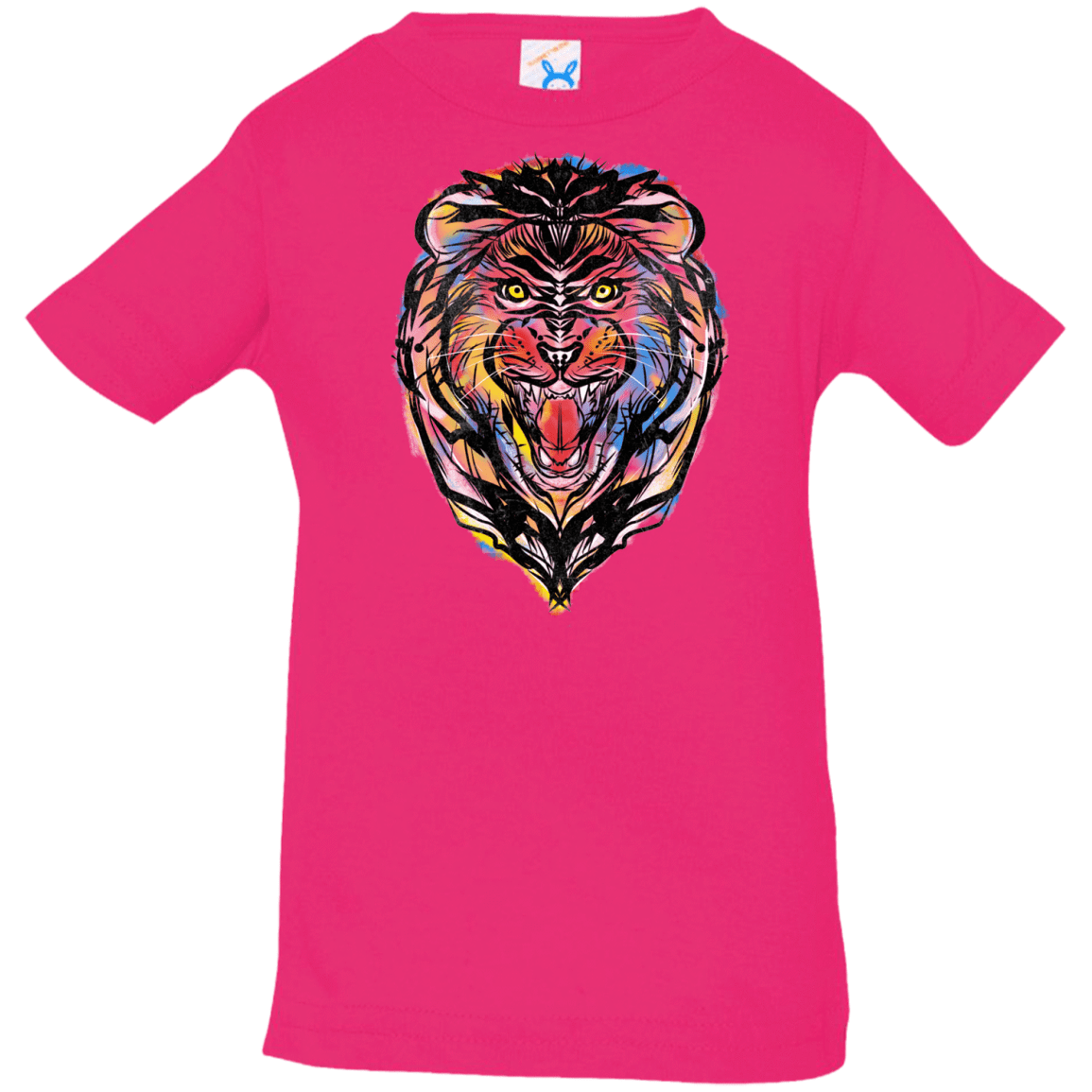 T-Shirts Hot Pink / 6 Months Stencil Lion Infant Premium T-Shirt
