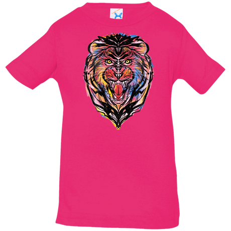 T-Shirts Hot Pink / 6 Months Stencil Lion Infant Premium T-Shirt