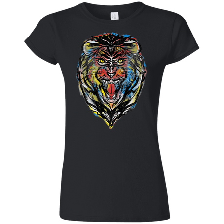 T-Shirts Black / S Stencil Lion Junior Slimmer-Fit T-Shirt