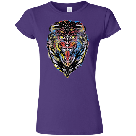 T-Shirts Purple / S Stencil Lion Junior Slimmer-Fit T-Shirt