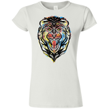 T-Shirts White / S Stencil Lion Junior Slimmer-Fit T-Shirt