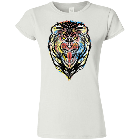 T-Shirts White / S Stencil Lion Junior Slimmer-Fit T-Shirt